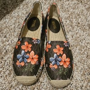 Michael Kors floral slip on espadrilles size 7.5